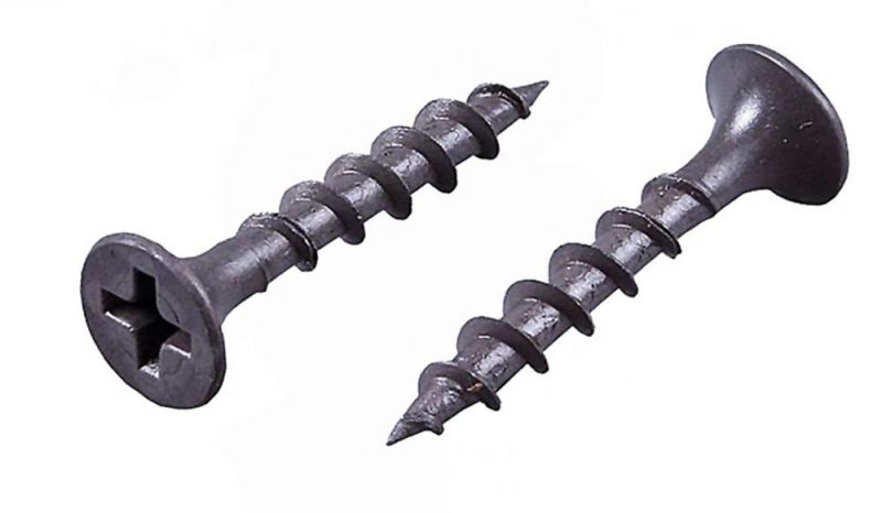 #2 Phillips Recess Black/Gray Phosphate General Purpose Drywall Screws