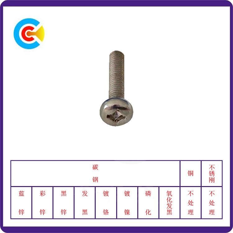 GB/DIN/JIS/ANSI Carbon-Steel/Stainless-Steel 4.8/8.8/10.9 Galvanized Cross Shaft Screws for Building