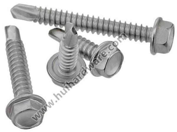Self-Drilling Sheet Metal Screw Zinc-Plated Hex-Washer-Head