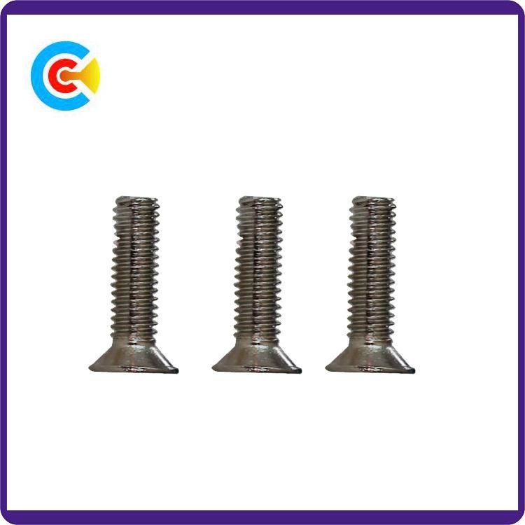 DIN/ANSI/BS/JIS Carbon-Steel/Stainless-Steel 4.8/8.8/10.9 Galvanized Cross Countersunk Head Screws for Building