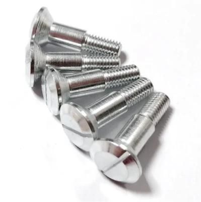 White Zinc Plated Special Flat Countersunk Head Slotted Machine Shoulder Screws