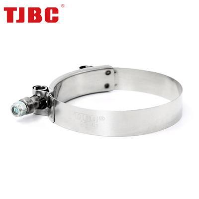 19mm Bandwidth Zinc Palted Steel T Bolt and Nut Adjustable Heavy Duty Hose Clamp for Automotive, 76-84mm