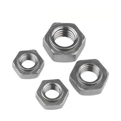 Made in China SS304 SS316 316L A2-80 A4-80 Hexagon Weld Nuts DIN929 Carbon Steel