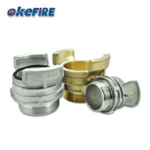 French Type Aluminum Brass Hose Male Coupling with Locking Ring