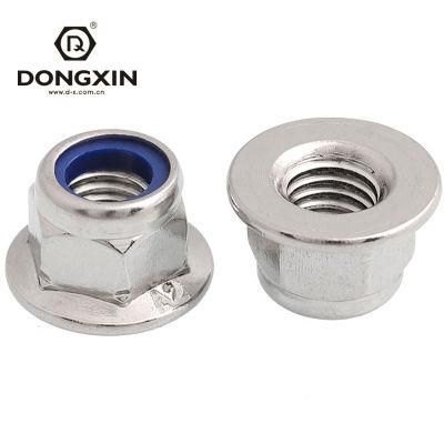 Wholesale Metric Zinc Plated Hexagon Insert Stainless Steel M2 M4 M8 M10 M12 M28 Hex Nylon Flange Lock Nut