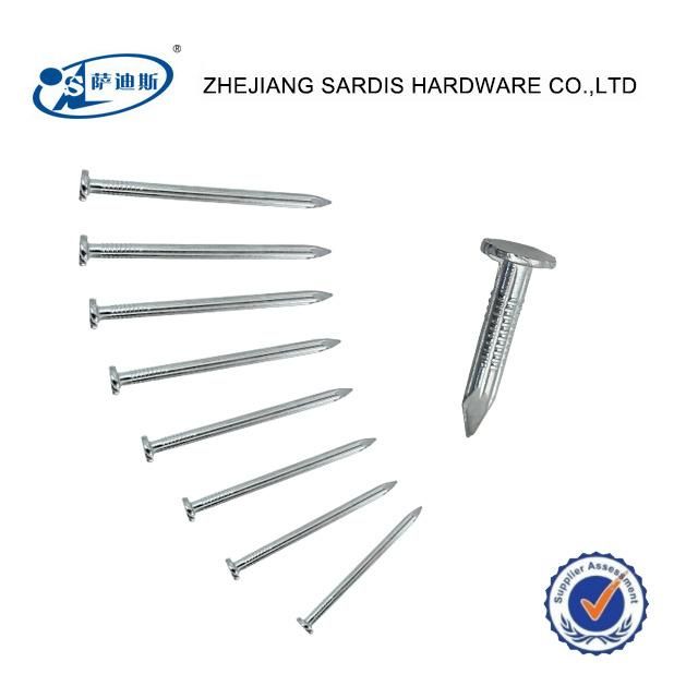 Polish Coating Flat Head Concrete Nails