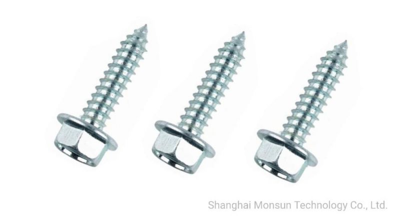 C1022 Bright Galvanized Hexagon Head Self Tapping Screws