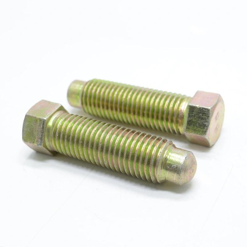 Gr8.8 Yellow Galvanized Hex Head Screw with Point