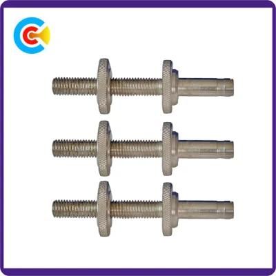 DIN/ANSI/BS/JIS Carbon-Steel/Stainless-Steel Connection Knurled Screw Nut Double Bundle Rod Screw