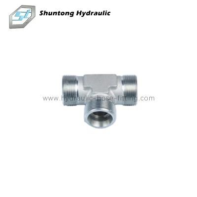 Hydraulic Adaptor Metric Male 24&deg; Tee L. T. Hose Fitting, Hose Nipple, Hose Ends