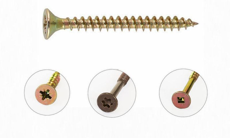 Square / Tx Recess Csk Head with Nibs Zinc / Ruspet Composite Screws