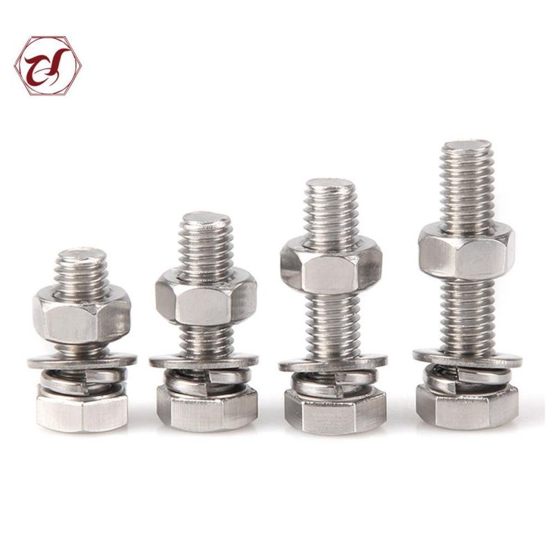 304 Flat Head Bolts and Nuts Stainless Steel Bolt/SS316 Hex Bolt and Nut