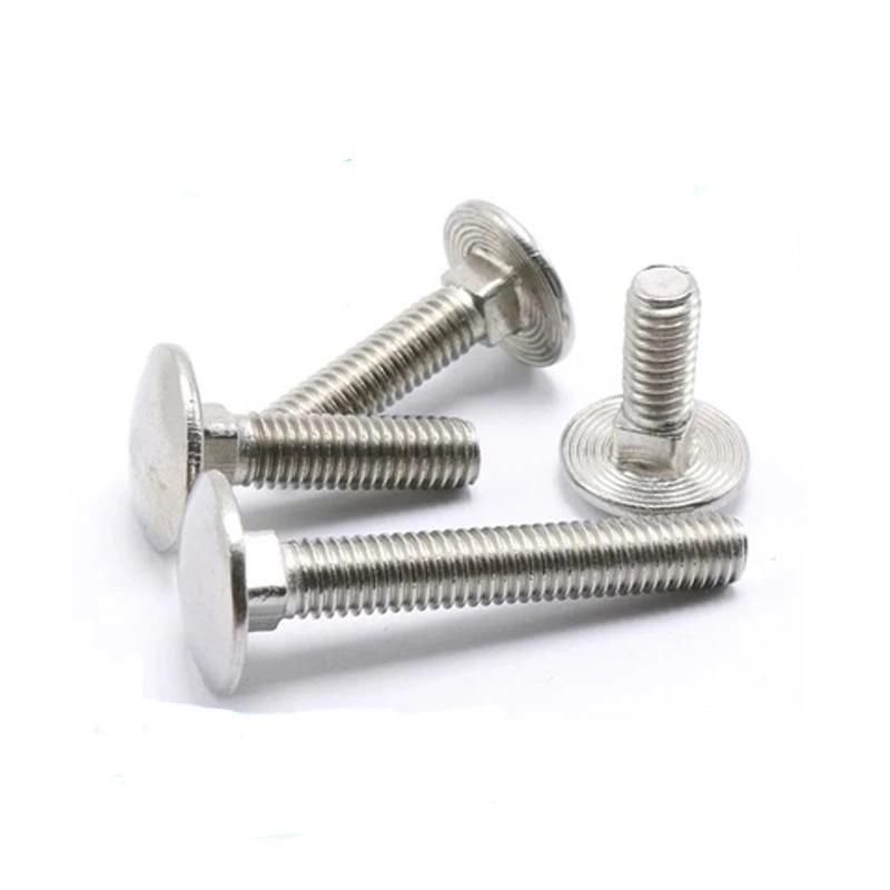 The Flat M12 M 24 M12*350mm Threaed 300mm Nut Washer 304 Stainless Steel DIN603 Carriage Bolts Round Head Square Neck Coach Bolt