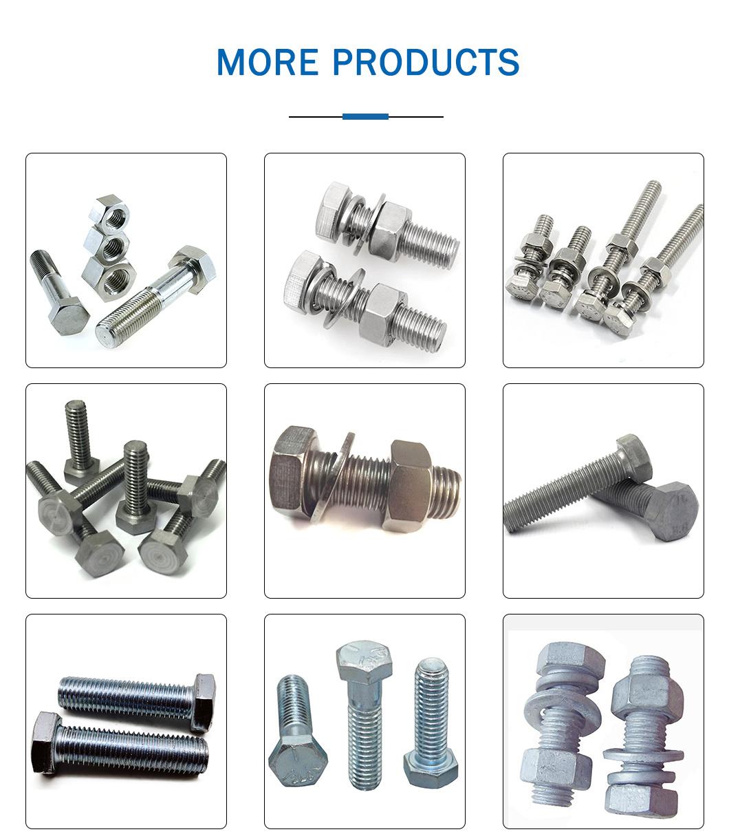High Quality Fastener Hardware Grade 8.8 Stainless Steel Carbon Steel DIN931 DIN933 Hex Head Nut and Bolt