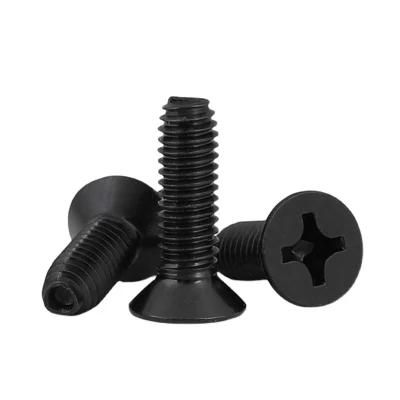 Steel 8.8 Grade Black Zinc Plated Countersunk Head Phillips Triangle Thread Screws