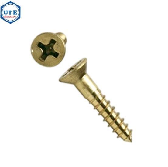 Brass Material for Self Tapping Wood Screw /Flat Head Phillips Drives Brass Material Wood Screw/Coach Screw/Self Tapping Screw for M2 M2.5 M3.0 M3.5 M4.0 M4.5