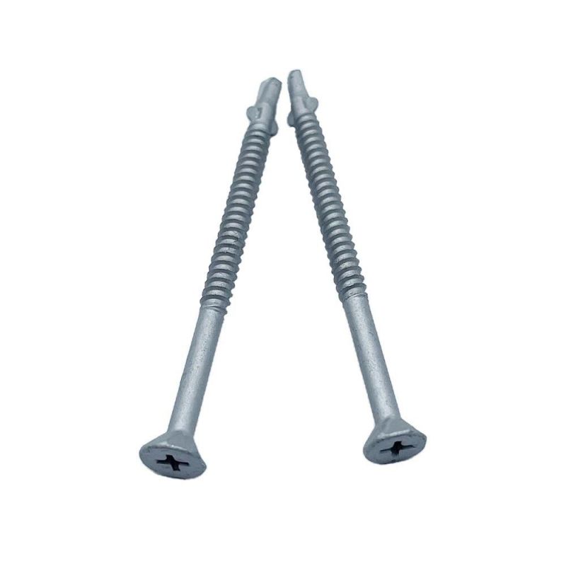 Flat Head Self Drilling Screw, with 6 Nibs, with Wings, Ruspert