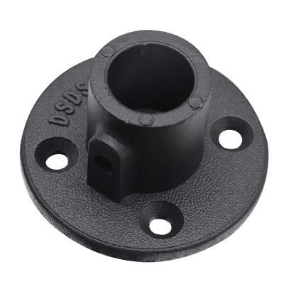 26.9mm Alu Material Black Powder Coat Surface Treatment Base Flange Pipe Key Clamps Connector