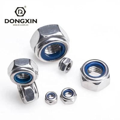 China Wholesale Hot Galvanizing Standard Non-Standard Prevailing Torque Type Hexagon Nuts with Non-Metallic Insert