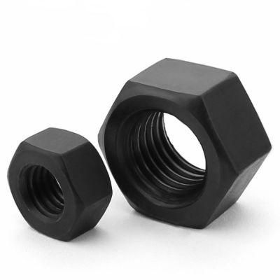 DIN934 High Quality Hex Nuts 45# Carbon Steel Hexagon Nuts Black Oxide High Strength Nut