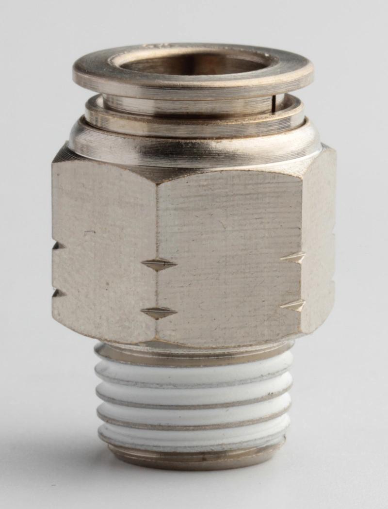 Xhnotion Brass Air Pneumatic Push to Connect Fitting Male Straight Push in Fitting