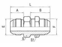 Hydraulic Hose Adaptor, Jic Male 74° Cone Bulkhead, Hose Fitting
