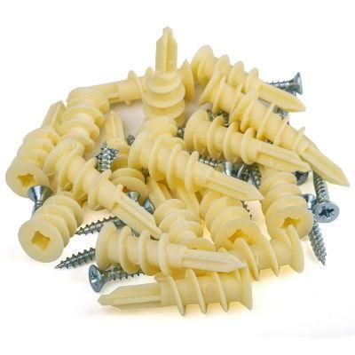 Self-Drill Plasterboard Plug Plastic Wall Screw Plug Drywall Anchor