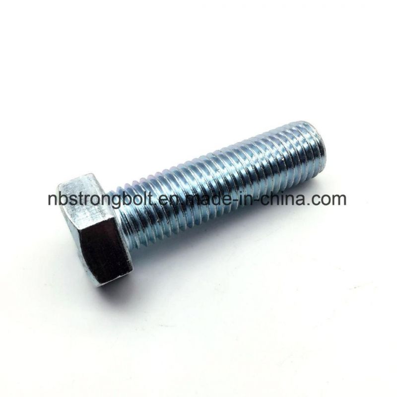 DIN933 Hex Bolt Cl. 4.8 with White Zinc Plated Cr3+ M20X70
