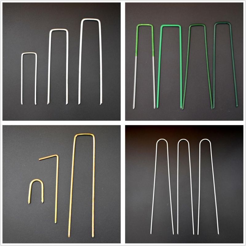 Wholesale Common Artificial Grass Galvanized Fence Staple U Shaped Curved Nails