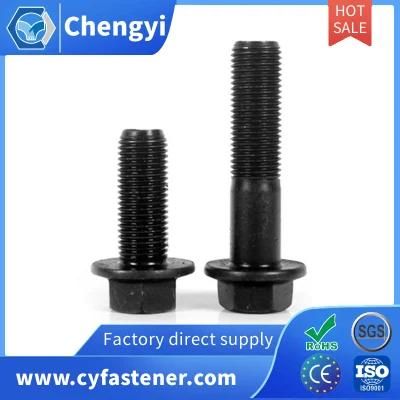 China Manufacturer Wholesale Hardware Fastener Carbon/Stainless Steel DIN6921 Hexagon Head Galvanized Black Oxid Hex Flange Bolt