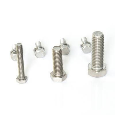 A2 A4 Stainless Steel DIN933 DIN931 ASME Heavy Hexagon Bolt with Nut ISO Certificated