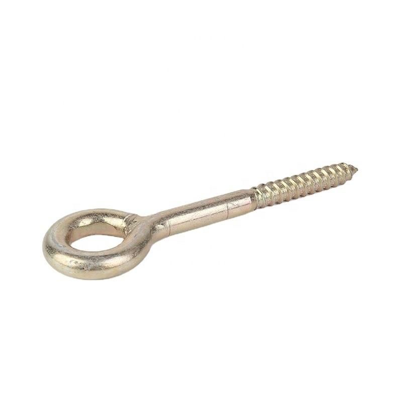 China Custom Sizes Small SS316 Open Eyes Hook Screw Long Metal Stainless Steel Weld 45mm M8 Sheep Eye Screws