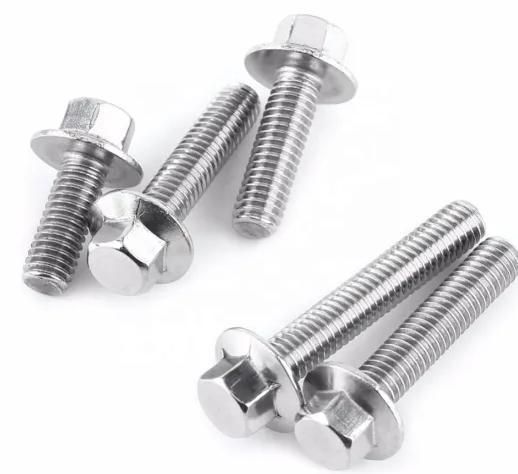 M5 M6 M8 M10 Stainless Steel DIN 6921 Hex Serrated Flange Bolt Hexagon Bolts