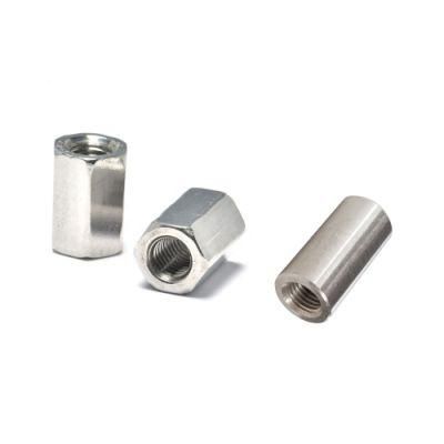 Rod Coupler Nut Supplier DIN6334 Stainless Steel Square Hexagon Round Long Studding Connector Coupling Nut M8