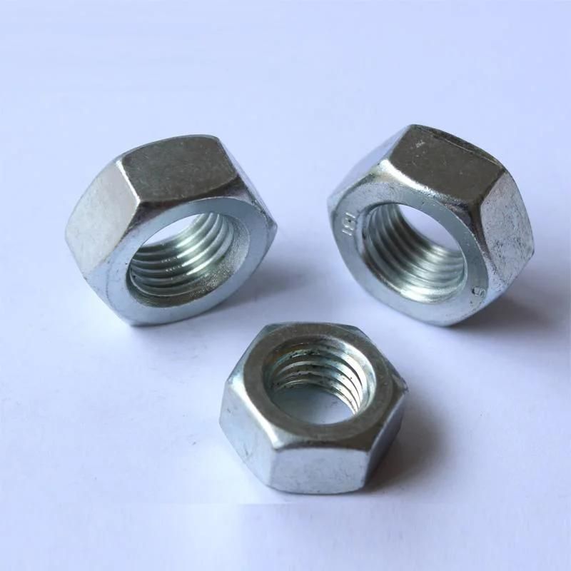 Steel Parts Fasteners Zinc Plated Hex Nuts