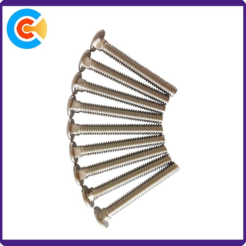 Custom Precision Zinc Plating Full Thread Steel Machined Carriage Screw