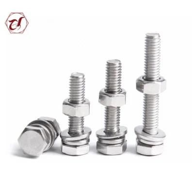 DIN933 A2-70 Stainless Steel 304 Full Thread Hex Head Bolt
