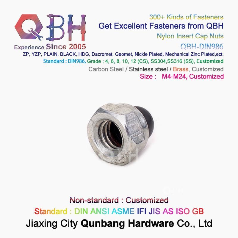 Qbh CS Ss DIN 986 Non-Metallic Nylon Insert Cap Nuts