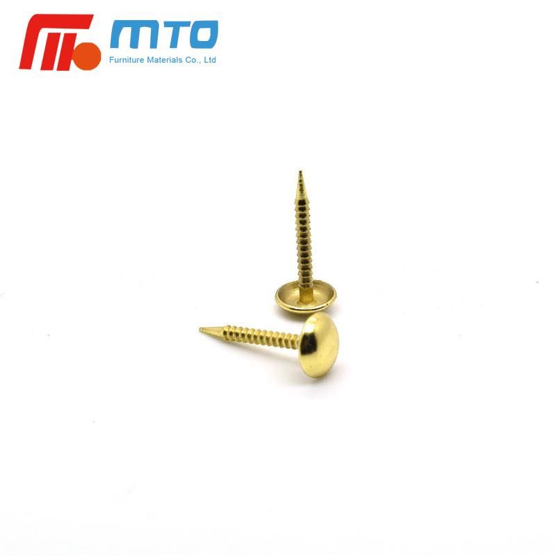 Sofa Upholstery Tacks Wooden Furniture Decorative Tacks Hobnail Thumb Nails (Gold)