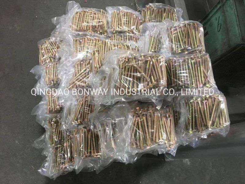 M8*80 M8*100 Tirfonds Screw Fastener for Cote Divore, Gabon, Cameroon, Niger Steel Fastener