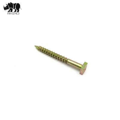 Yellow Zinc Square Head Screw Nail for Nylon Anchor Use Nail Screw