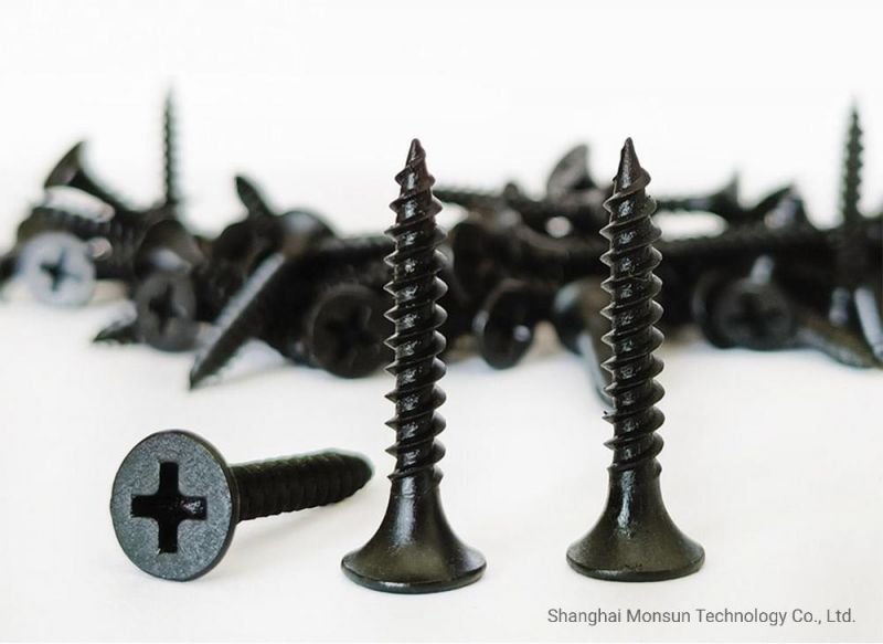 Metric Phillips Cross Recess Bugle Head Fine Thread Case Hardened Steel Black ceiling Screw/Drywall Screws