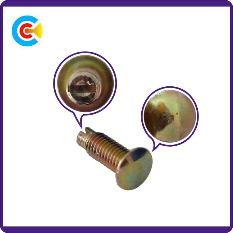 Carbon Steel 4.8/8.8/10.9 Fasteners Non-Standard Rivet/Pin Customized Truss Head Screw