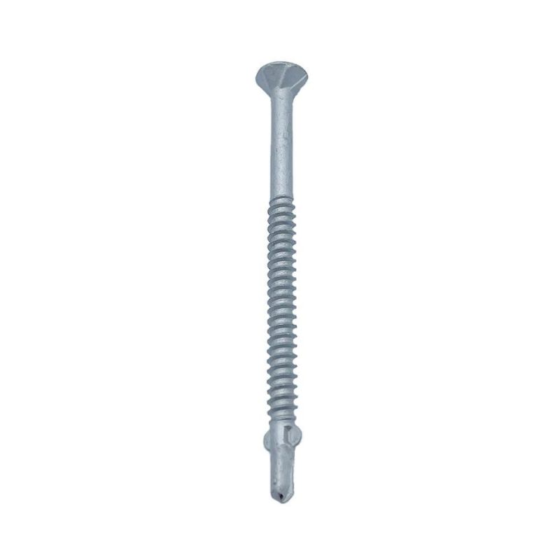 Flat Head Self Drilling Screw, with 6 Nibs, with Wings, Ruspert
