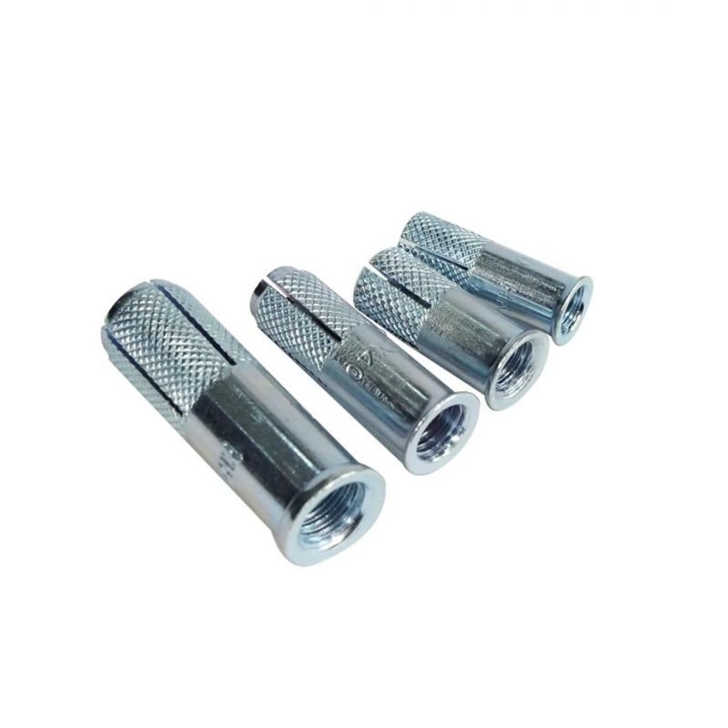 Carbon Steel Drop in Anchor White Zinc Plating with One Knurling