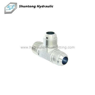 Competitive Price Hydraulic Adapters Male Fittings Bsp Jic Male 74&deg; Cone or NPT Male Run Tee