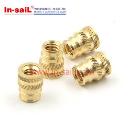 2016 Wholesale Ultrasonic Threaded Insert in Brass for Plastics