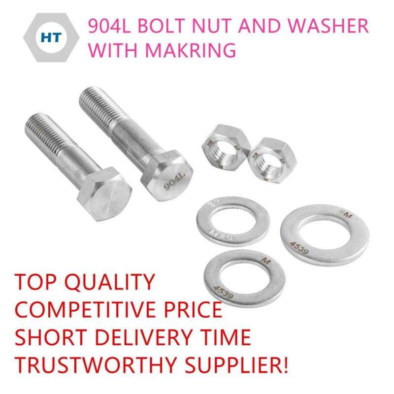 Super Stainless Steel 904L 1.4539 Hex Head Bolt