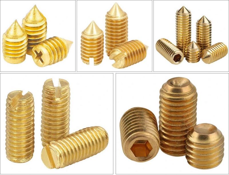 M2 M3 Grub Screw Hex Head Allen Brass Cross Slotted Headless Set Screw Phillips Machine Screw M2 M4 M6