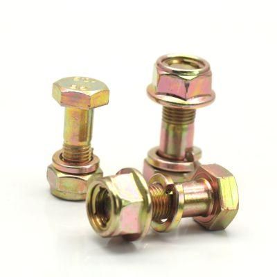 DIN6921 in Stock Yellow High Quality High Strength Hex Flange Bolt